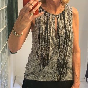 Black & white top - HM Conscious Collection sz M